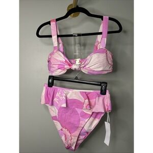 J. Marie Bikini Bandeau Top Ruffle Bottoms